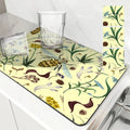 Axyaa Insect Bees Kitchen Drain Pad Non-slip Heat Resistant Counter Mat