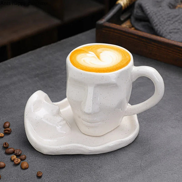 Axya Human Face Couple Coffee Cup Set