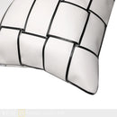 Axyaa Luxury Woven PU Leather Waist Pillow for Living Room Sofa, Soft Waist Cushion