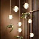 Axyaa Glass Crystal Staircase Chandelier - Luxury Living Room Ceiling Dining Indoor Lighting