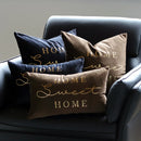 Axyaa Sunshine Velvet Gilded Pillowcase Cojines, English Letter Simple Polyester Cushion Cover