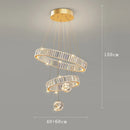 Axyaa Crystal Chandelier Stair Pendant Lamp Living Room Pendant Lights Interior Lighting