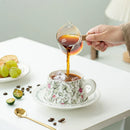 Axyaa French Medieval Ceramic Coffee Cup & Saucer Set