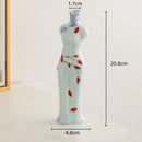 Axyaa Chinese Retro Cheongsam Ceramic Vase Maid Figure Home Decor