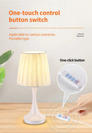Axya LED Fabric Lampshade Table Lamp for Minimalist Bedroom & Dining Room