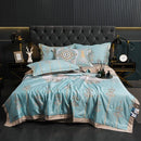 Axyaa Tencel Summer Quilt Set - Cool Silk Single-Piece Printed Quilt