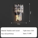 Axyaa Light Luxury Crystal Wall Lamp for Living Room, Bedroom, Study, and Hallway