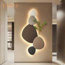 Axyaa Modern Green Plant Wall Lamp with Decorative Painting for Living Room and Corridor