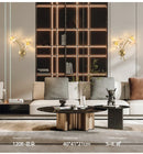 Axyaa Modern Flower LED Wall Sconce with Crystal Ball and Petal Design
