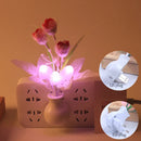 Axya LED Floral Lamp Ornament with 3 Bulbs and Artificial Flowers