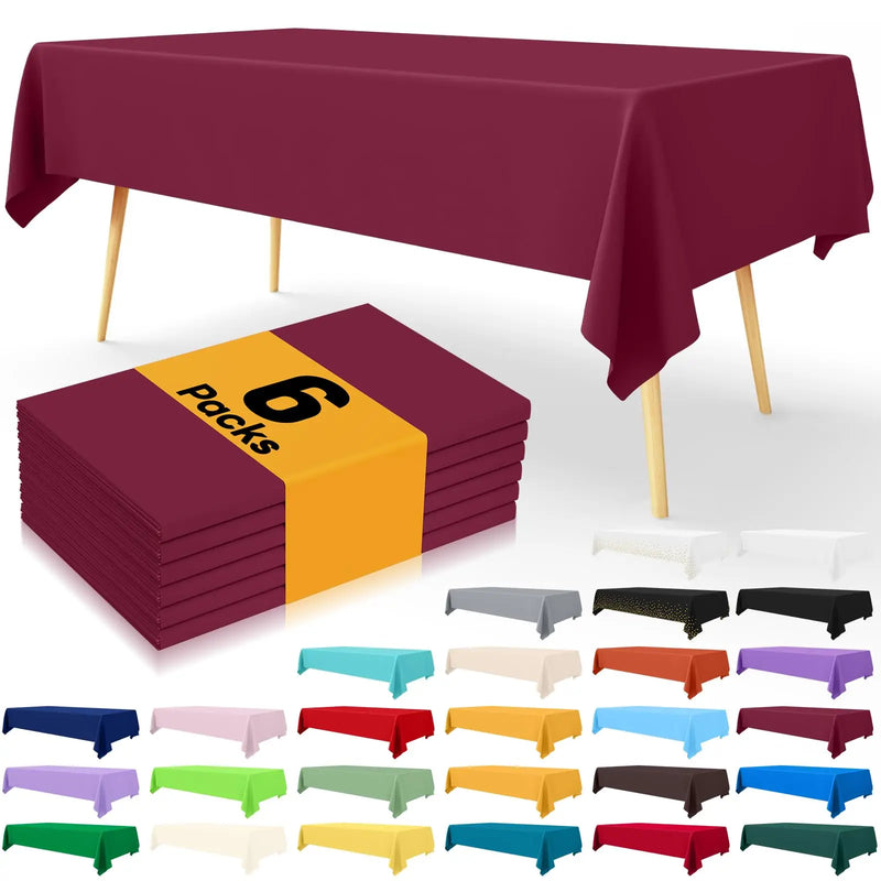 Axyaa Waterproof Plastic Table Covers 54X108inch