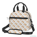Axyaa Corgi Dogs Thermal Lunch Bag Insulated Tote with Shoulder Strap
