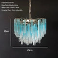Axyaa Vintage Blue Glass LED Pendant Chandelier