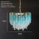 Axyaa Vintage Blue Glass LED Pendant Chandelier