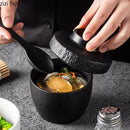 Axyaa Stone Patterned Ceramic Bowls Set of 5 - Molecular Cuisine Tableware