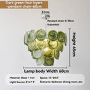 Axyaa Green Glass Chandelier Vintage Indoor Pendant Lighting