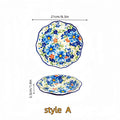 Axyaa Vintage Ceramic Deep Plate for Breakfast, Steak, and Fruit - High-Value Polish Style