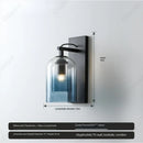 Axyaa LED Glass Wall Lamp for Bedroom Living Room Corridor Decor