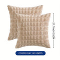 Axyaa Striped Corduroy Throw Pillow Covers - Boho European Style for Home Decor
