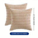 Axyaa Striped Corduroy Throw Pillow Covers - Boho European Style for Home Decor