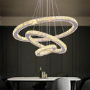 Axyaa Circular Crystal Chandelier LED Light for Luxury Homes