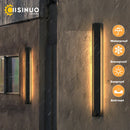 Axyaa Outdoor LED Wall Light for Garage Courtyard - Black Linear Design
