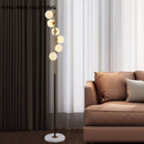 Axyaa Nordic Glass Ball Vertical Floor Lamp, Luxury LED Standing Lamp for Living Room or Bedroom.