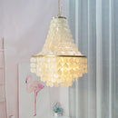 Axyaa Luxury Shell Ceiling Chandelier for Home Decor - Modern & Elegant Lighting Solution