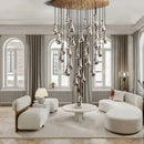Axyaa Luxe Chandelier: Elegant High-Grade Lighting for Bedroom, Living Room, Restaurant, Bar
