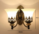 Axyaa Rustic Glass Shade Chandelier - Vintage Metal Hanging Lamp for Living Room