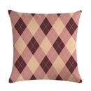 Axyaa Geometric Linen Cushion Cover: 45x45cm Pillowcase for Home Decor