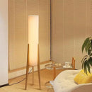 Axyaa LED Floor Lamp, Zen Nordic Retro New Chinese Style Black Walnut Décor