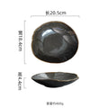Axyaa Flame-Killed Ceramic Irregular Plate Restaurant Sushi Salad Pasta Molecular Cuisine Tableware