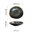 Axyaa Flame-Killed Ceramic Irregular Plate Restaurant Sushi Salad Pasta Molecular Cuisine Tableware