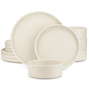 Axyaa VANCASSO VENUS Cream White Stoneware Dinnerware Set for 4/8/12 People