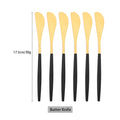 Axyaa Gold Stainless Steel Cutlery Set of 6 Butter Cheese Dessert Knives