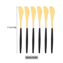 Axyaa Gold Stainless Steel Cutlery Set of 6 Butter Cheese Dessert Knives