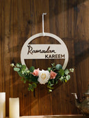 Axyaa Ramadan Festival Wooden Doorplate Wreath Hanging Ornaments