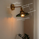 Axyaa Copper LED Wall Lights Modern Style Glass Wall Lamp