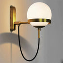 Axyaa Glass Ball Wall Lamp: Modern Nordic Industrial Bedside Light for Living Room, Bedroom, Loft