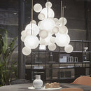Axyaa Nordic Glass Chandelier: Mickey Bubble Ball Pendant Lamp for Home Decor