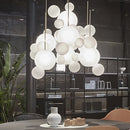 Axyaa Nordic Glass Chandelier Mickey Ball Lighting for Home Decor