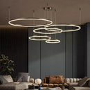 Axyaa Nordic Modern LED Ring Chandelier for Living Room, Study, Bedroom, and Dining Room