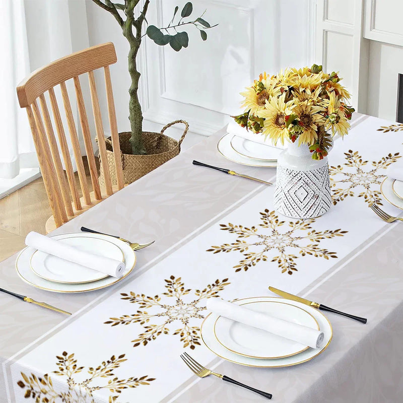Axyaa Flowers Mandala Vine Waterproof Printed Tablecloth