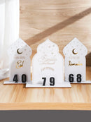Ramadan Wooden Countdown Calendar with Arabic Numerals - Axyaa Brand