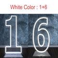 Axyaa LED Neon Number Sign - 30in, RGB Flashing, Sweet 16 18 21 Night Light