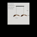 Axyaa Minimalist Walnut LED Pendant Chandelier
