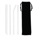 Axyaa Glass Straw Set with Brush | Reusable Drinking Straws for Cocktails & Smoothies