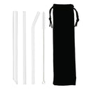 Axyaa Glass Straw Set with Brush | Reusable Drinking Straws for Cocktails & Smoothies