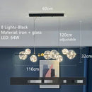 Axyaa Nordic Sky Chandelier: Modern LED Gold Magic Bean Bubble Lamp